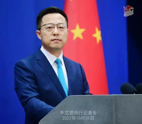 外交部發言人趙立堅。 薛偉 攝