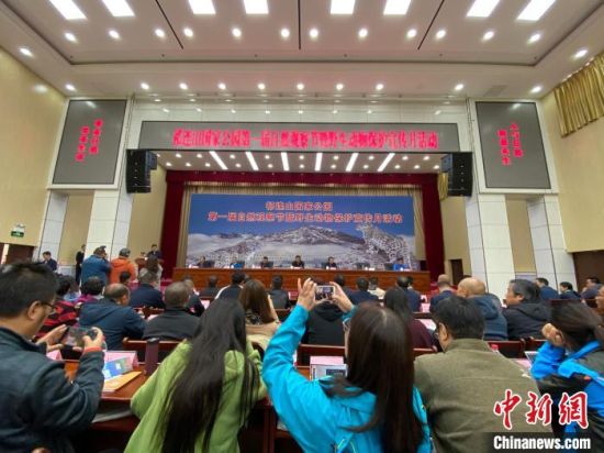 圖為祁連山國家公園第一屆自然觀察節開幕式現場。　李江寧　攝 　　