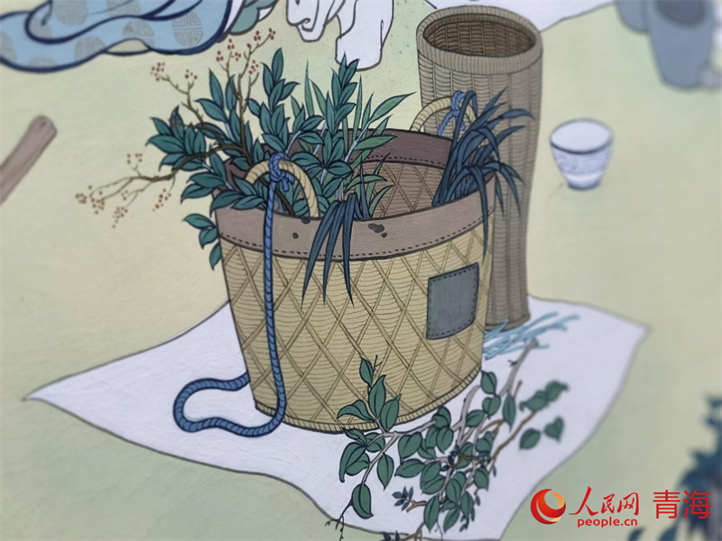唐卡繪畫作品。人民網 馬可欣攝